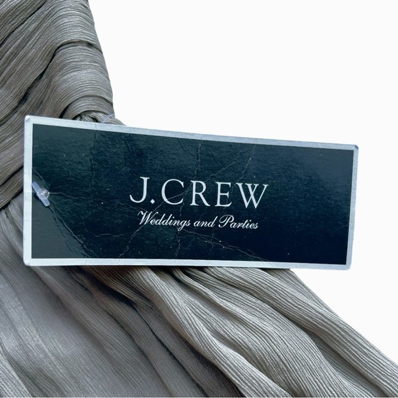 J. Crew Weddings & Parties Gray Silk‎ Strapless Dress Size 10 - Picture 5 of 6